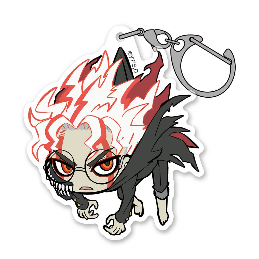 Dandadan Tsumamare Chibi Keychain - Okarun (Transformed) - Otaku Collectives