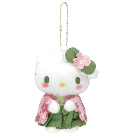 Sanrio Matcha Kimono Hello Kitty Plush Keychain - Authentic Japan Edition - Otaku Collectives