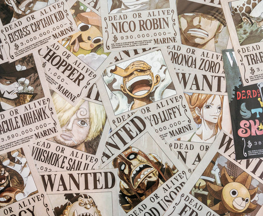 New Official Licensed One Piece Wanted Bounty Posters at Japan’s Mugiwara Store - Otaku Collectives