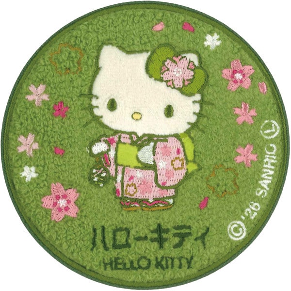Siffler Sanrio Hello Kitty Suitcase Sticker - Official Japanese Anime Merchandise featuring embroidered Hello Kitty design on a clean white background.