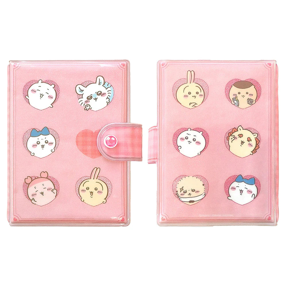 Chiikawa Sticker Binder – Glitter PVC Sticker Album Organizer with 10 Sheets (Heart)