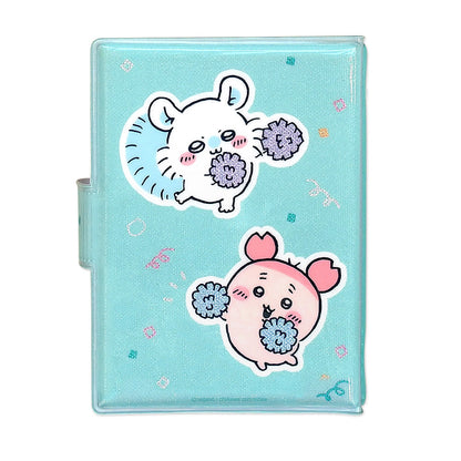 Chiikawa Sticker Binder – Glitter PVC Sticker Album Organizer with 10 Sheets (Let’s All Support Each Other)