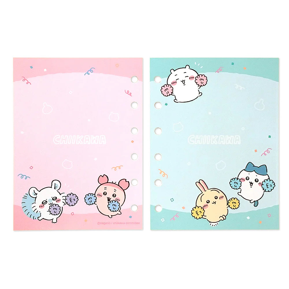 Chiikawa Sticker Binder – Glitter PVC Sticker Album Organizer with 10 Sheets (Let’s All Support Each Other)