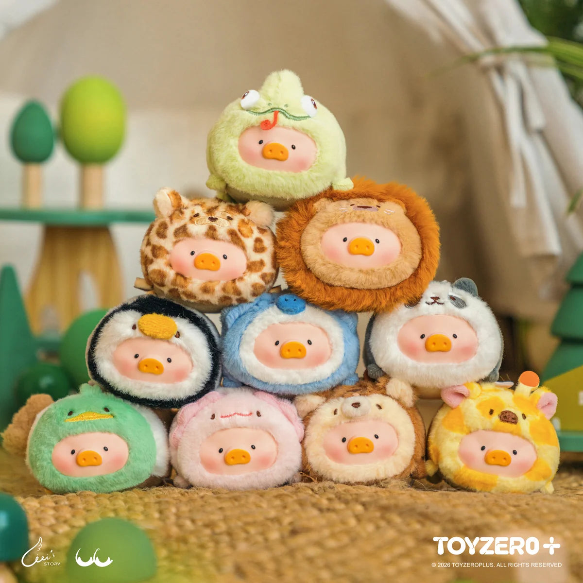 LuLu the Piggy Animal Party Vol. 2 Face Plush Keychain Blind Box