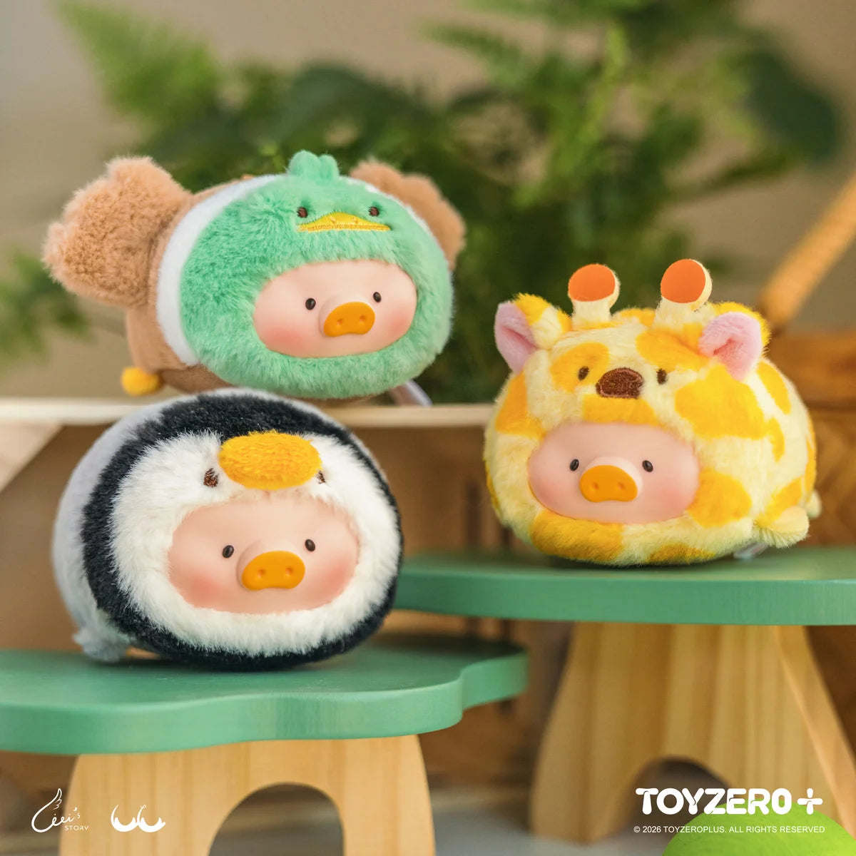 LuLu the Piggy Animal Party Vol. 2 Face Plush Keychain Blind Box