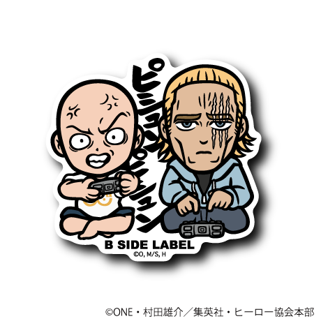 [One-Punch Man] B-Side Label Sticker- Saitama & King