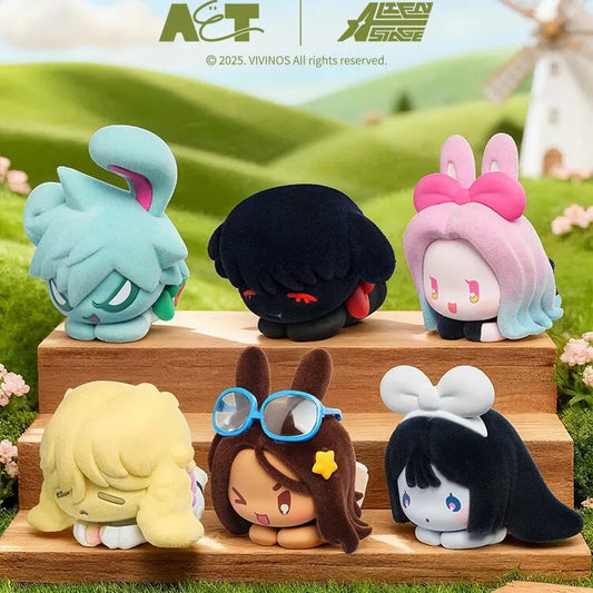 AET Alien Stage Rabbit Series Flocked Blind Box Figure - Official Anime Merchandise rabbit-themed PVC collectible with premium flocked finish on a clean white background.