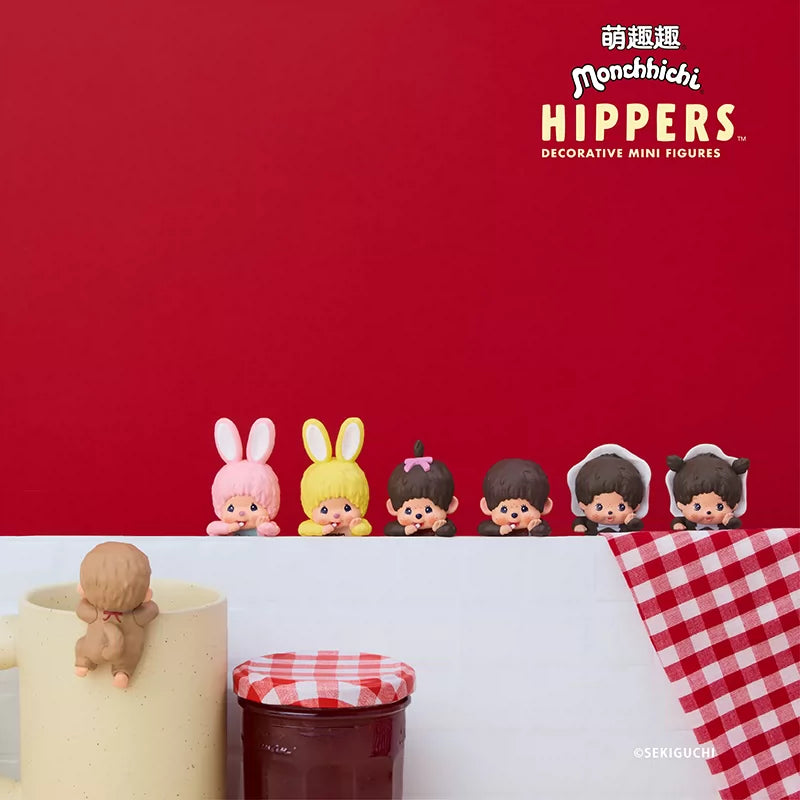 HIPPERS Monchhichi Mini Figure Blind Box - Official ATBC-PVC collectible featuring an adorable Monchhichi character on a clean white background.