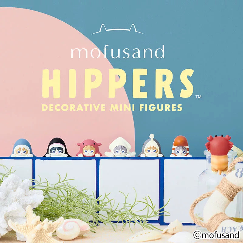 HIPPERS Mofusand Mini Figure Blind Box - Official ATBC-PVC collectible featuring adorable Mofusand cat design on a clean white background.