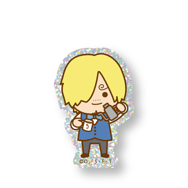 [One Piece] "SANJI no OYATSU" Pure Cafe Glitter Sticker- Pastry Chef Sanji