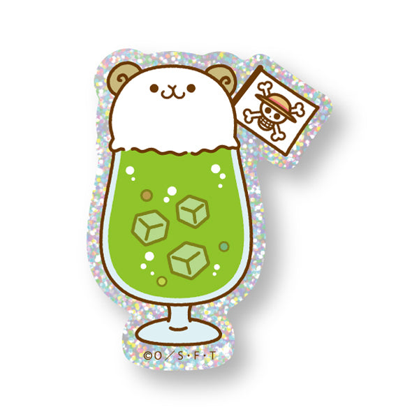 [One Piece] "SANJI no OYATSU" Pure Cafe Glitter Sticker- Going Merry Melon Cream Soda A