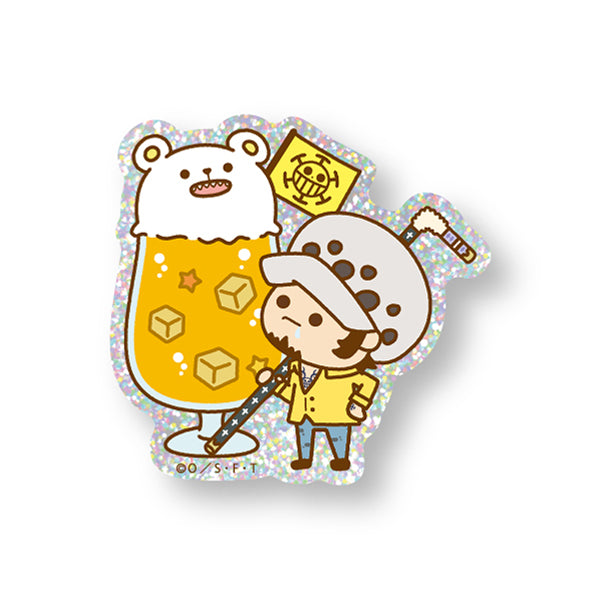 [One Piece] "SANJI no OYATSU" Pure Cafe Glitter Sticker- Bepo Orange Cream Soda B