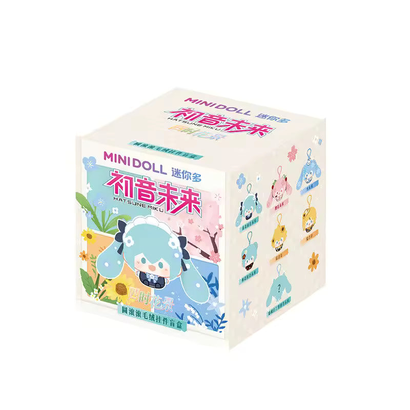 MINIDOLL Hatsune Miku Four Seasons Flower Scenery Series Plump Plush Doll Pendant Blind Box