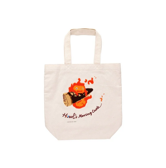 [Studio Ghibli] Lined Embroidery Canvas Tote Bag Howl's Moving Castle