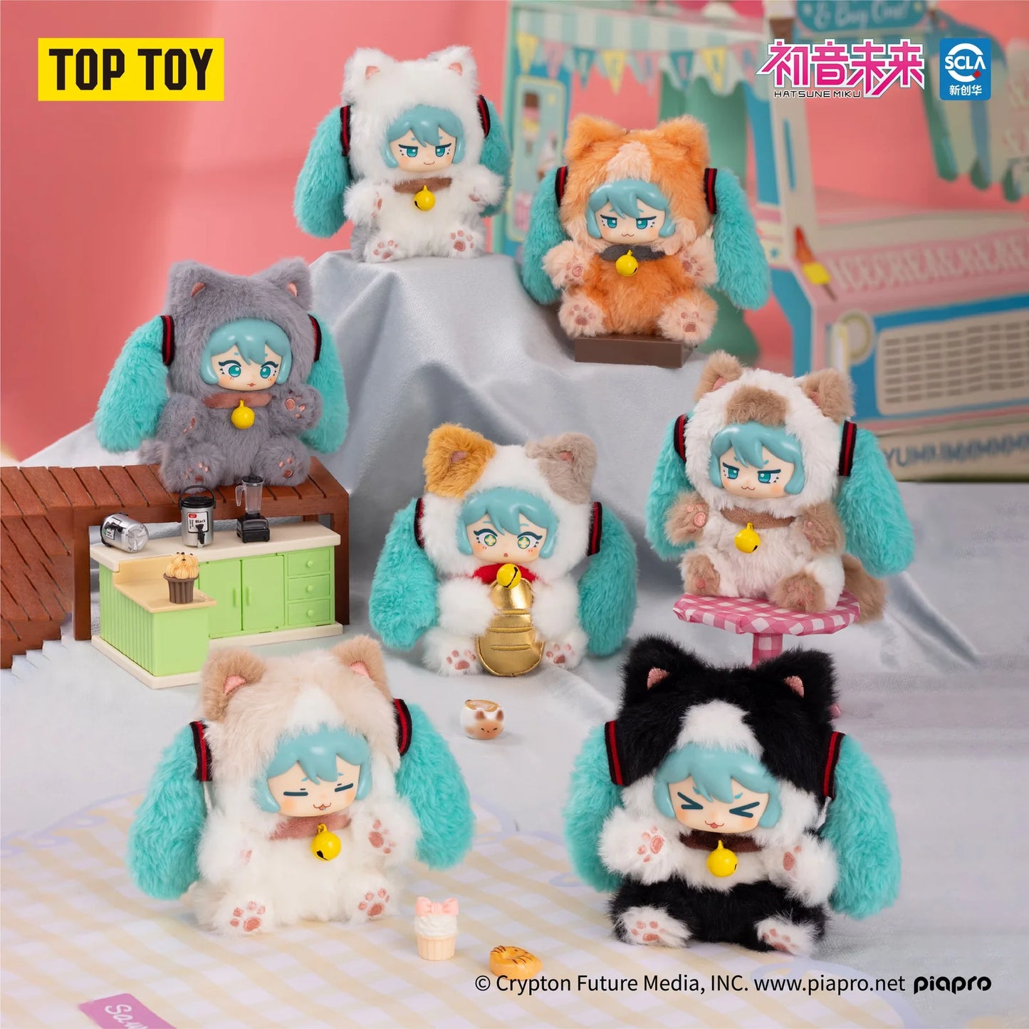 TOPTOY Hatsune Miku Milk Tea Cup Series Vinyl Plush Blind Box