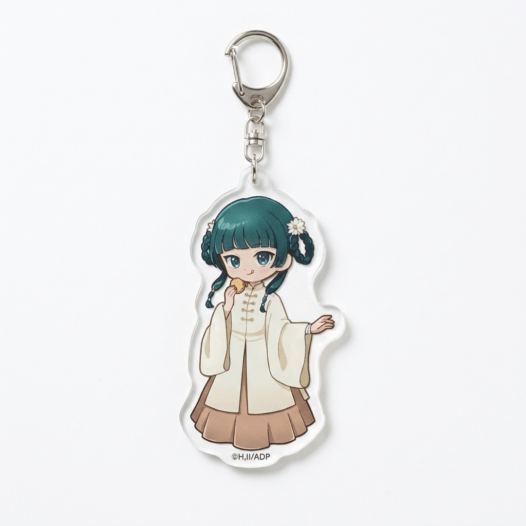 [Apothecary Diaries] The Pharmacist's Monologue Pop Up Store Keychain - Maomao with Mooncake - Otaku Collectives