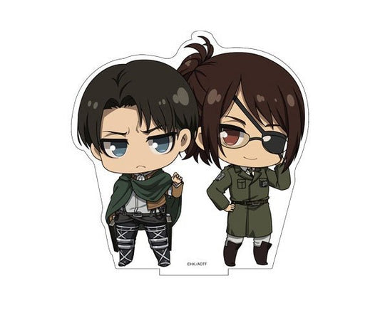 [Attack on Titan] The Final Season Petanko Acrylic Stand - Levi Ackerman& Hange Zoe - Otaku Collectives