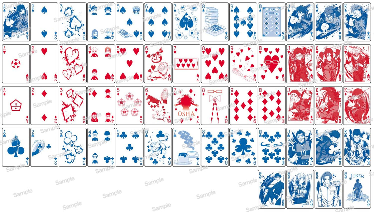Blue Game Cards Stack Blue Lock Bicycle Playing Cards - Unique Card Game Edition – Otaku ...