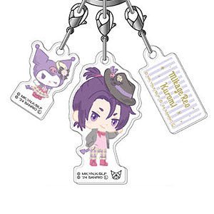 [Blue Lock] Sanrio x Blue Lock 3 Piece Acrylic Keychain - Reo Mikage x Kuromi - Otaku Collectives