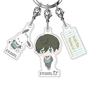 [Blue Lock] Sanrio x Blue Lock 3 Piece Acrylic Keychain - Rin Itoshi x Pochacco - Otaku Collectives