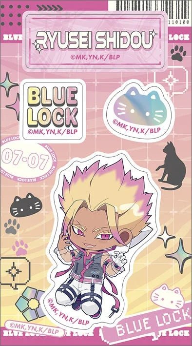 Blue Lock Season 2 Ryusei Shidou Cyber Cat Acrylic Die-cut Sticker - Otaku Collectives