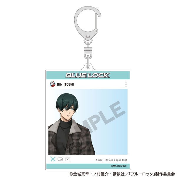 [Blue Lock] Travel Acrylic Keychain - Rin Itoshi - Otaku Collectives