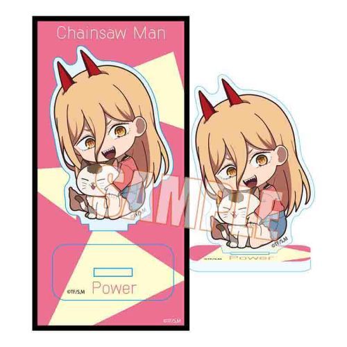 [Chainsaw Man] Acrylic Stand Gyugyutto Power (Meowy Plushie) - Otaku Collectives