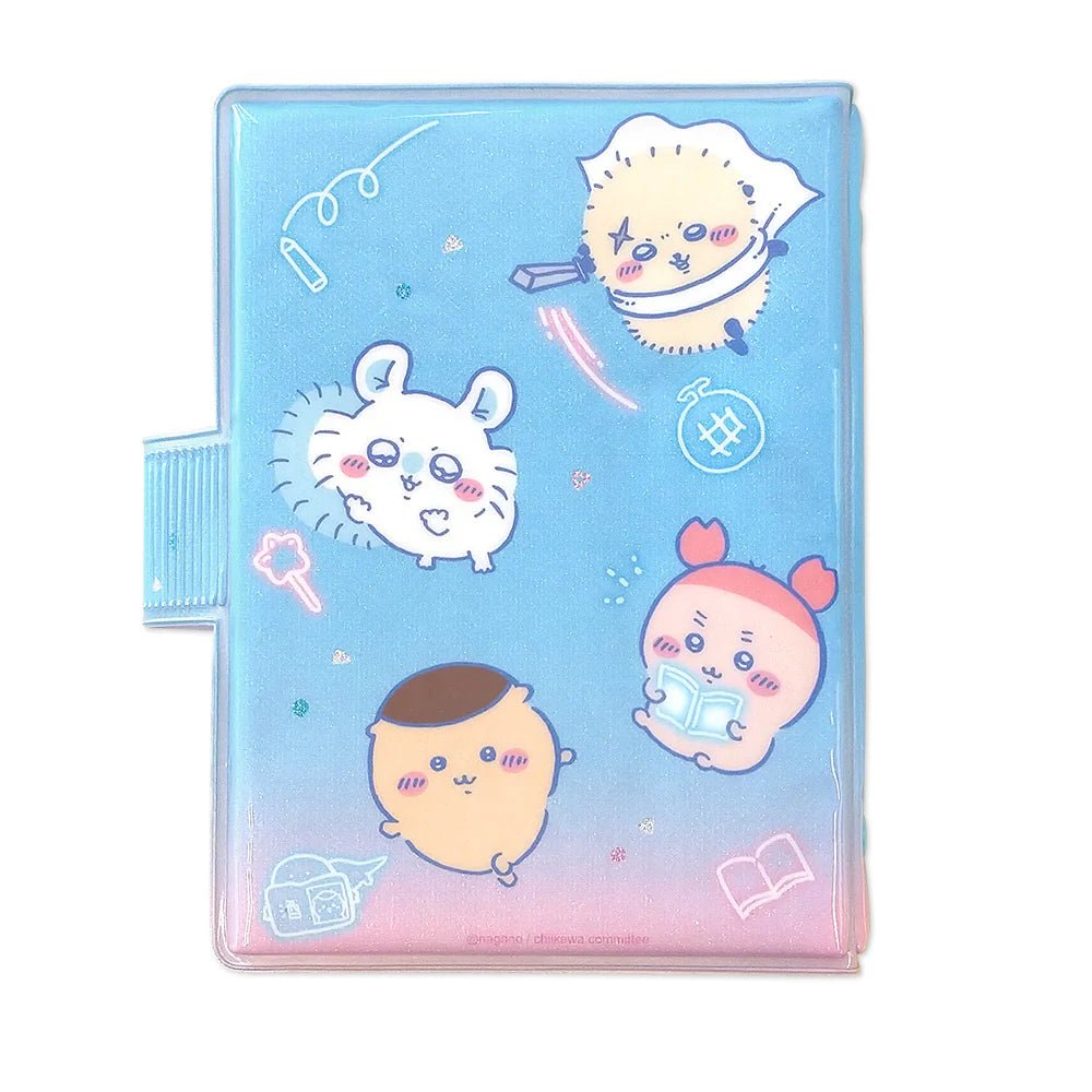 Chiikawa Sticker Binder – Glitter PVC Sticker Album Organizer with 10 Sheets (Drawing Neon) - Otaku Collectives