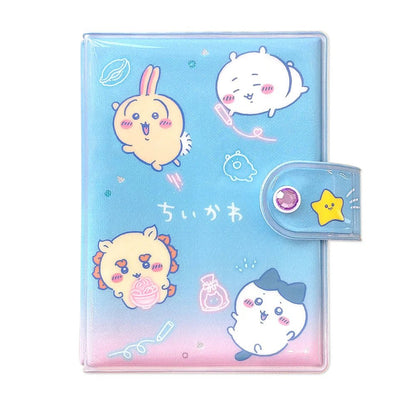 Chiikawa Sticker Binder – Glitter PVC Sticker Album Organizer with 10 Sheets (Drawing Neon) - Otaku Collectives