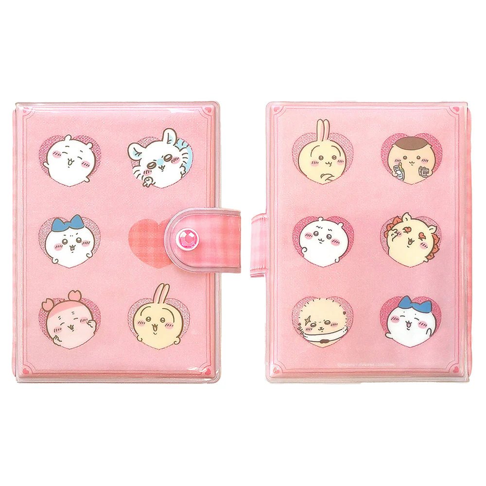 Chiikawa Sticker Binder – Glitter PVC Sticker Album Organizer with 10 Sheets (Heart) - Otaku Collectives