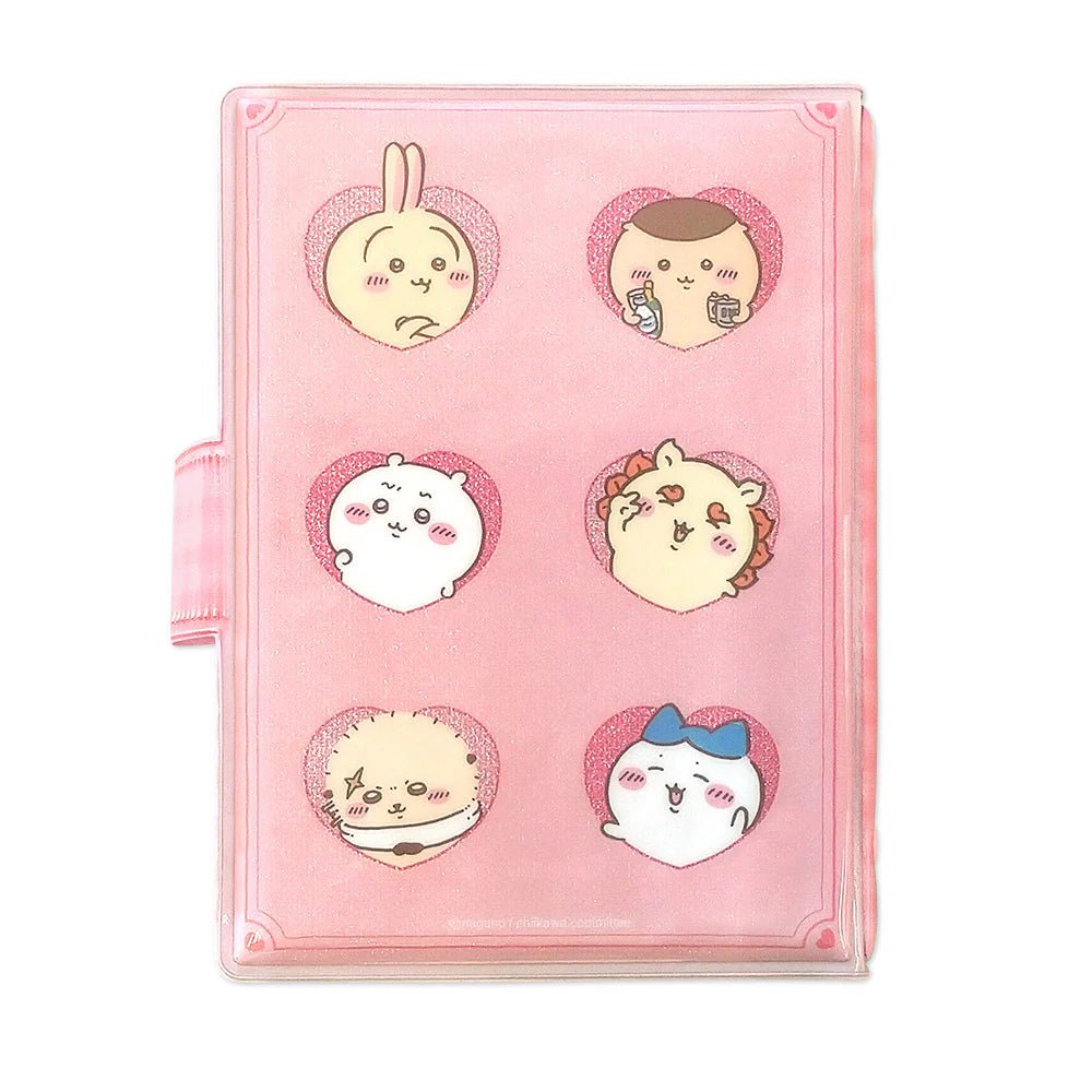 Chiikawa Sticker Binder – Glitter PVC Sticker Album Organizer with 10 Sheets (Heart) - Otaku Collectives