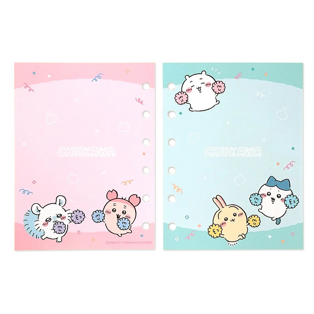 Chiikawa Sticker Binder – Glitter PVC Sticker Album Organizer with 10 Sheets (Let’s All Support Each Other) - Otaku Collectives