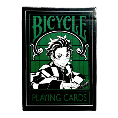 Demon Slayer: Kimetsu no Yaiba Bicycle Playing Cards - Official Japanese Anime Cards featuring Tanjiro, Nezuko, Zenitsu on a clean white background.
