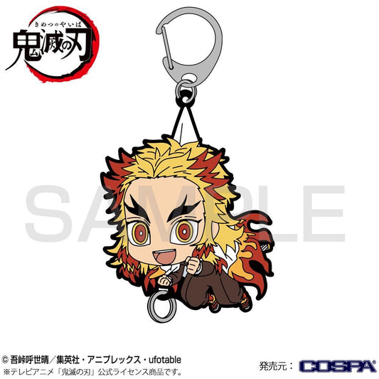 [Demon Slayer] Kimetsu no Yaiba Kyojuro Rengoku Work Tsumamare Rubber Stamp Keychain - Otaku Collectives