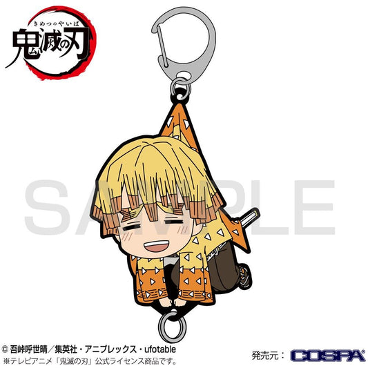 [Demon Slayer] Kimetsu no Yaiba Zenitsu Agatsuma Work Tsumamare Rubber Stamp Keychain - Otaku Collectives