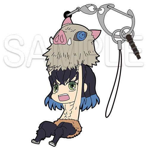 Demon Slayer Tsumamare Chibi Keychain - Inosuke Hashibira (Face Revealed) - Otaku Collectives