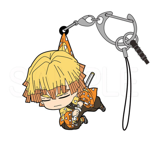 Demon Slayer Tsumamare Chibi Keychain - Zenitsu Agatsuma - Otaku Collectives