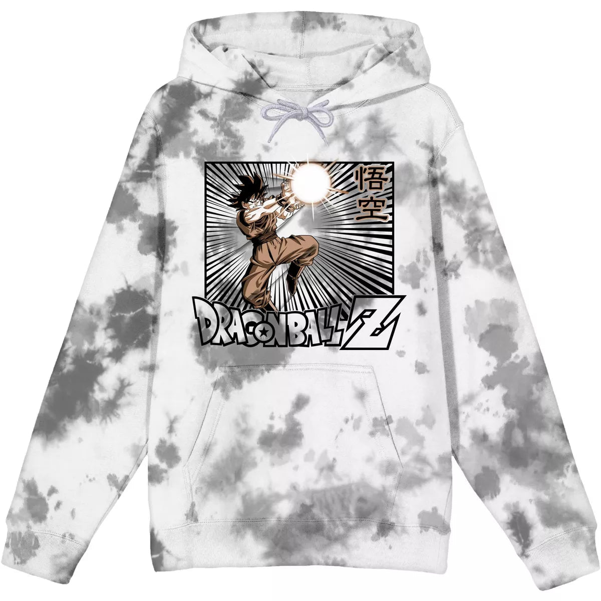 [Dragon Ball] Goku Kamehameha Blast Men's Black and White Cloud Wash Sweatshirt - Otaku Collectives