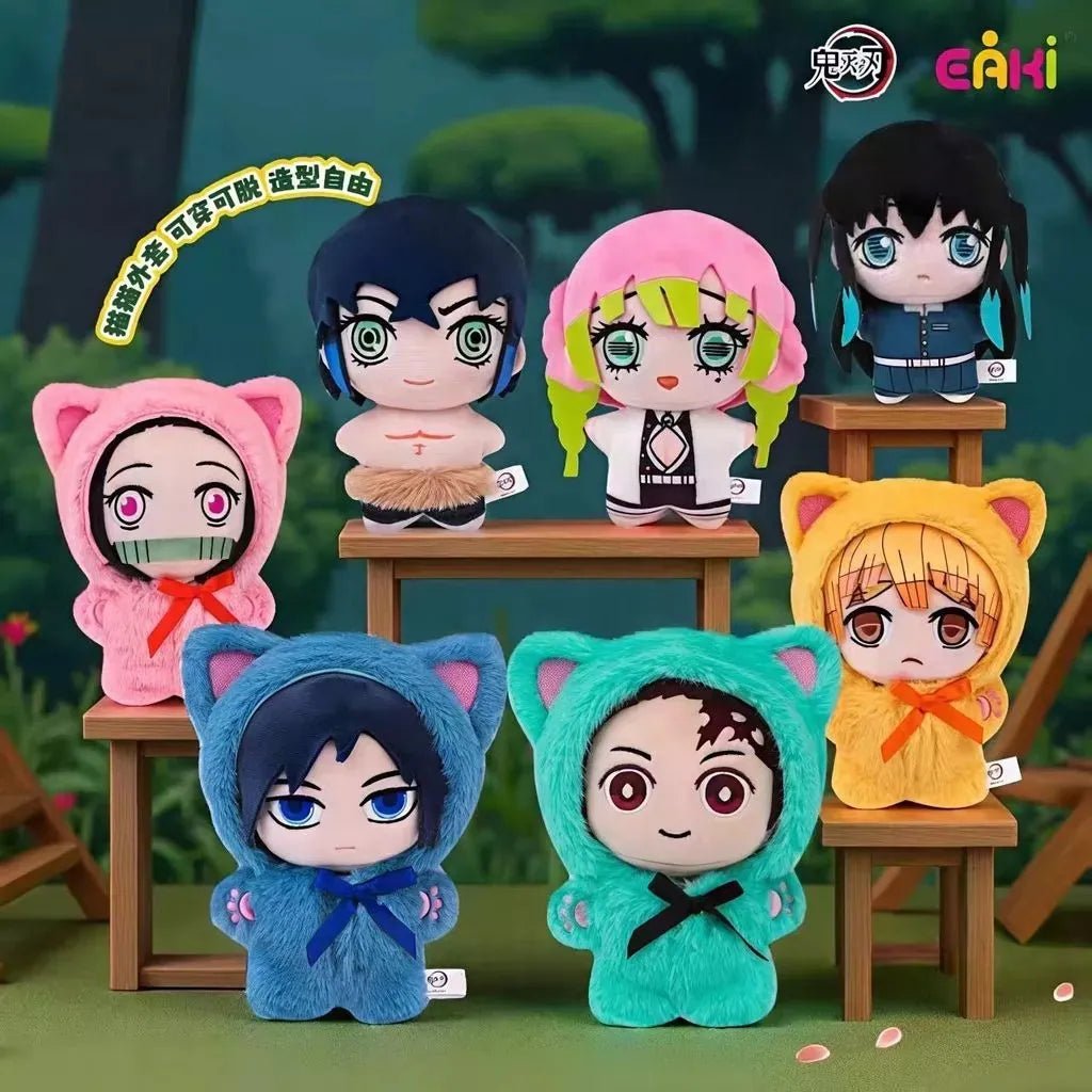 EAKI Demon Slayer Kimetsu no Yaiba Cat Paradise Party Plush Blind Box Figure - Otaku Collectives
