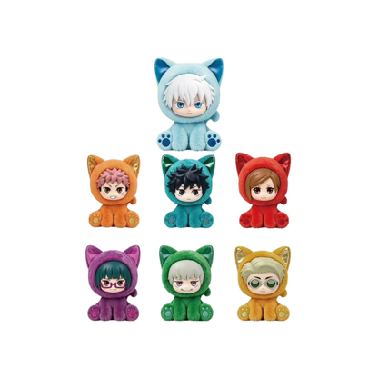 EAKI Jujutsu Kaisen Sitting Cat Party Plush Pendant Blind Box - Otaku Collectives