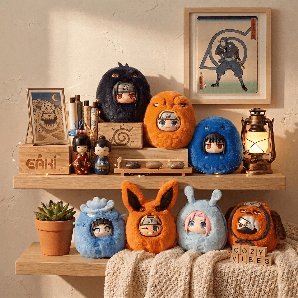 EAKI Naruto Shippuden Cute Dudu Series Plush Keychain Blind Box - Otaku Collectives