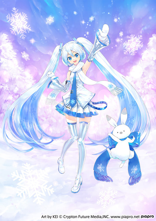 Hatsune Miku Snow Miku A4 Clear File Folder Sky Town - Official Japanese Anime Merchandise featuring Snow Miku Sky Town artwork