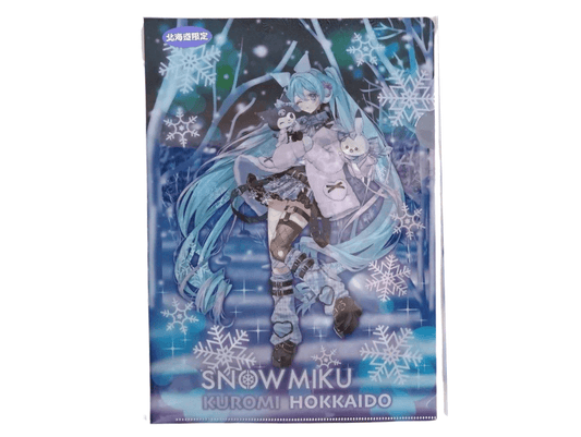 [Hatsune Miku] A4 Clear File Folder – Snow Miku Kuromi Hokkaido (Dark Ver.) - Otaku Collectives