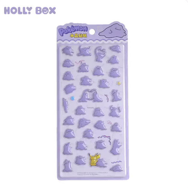 HOLLYBOX Pokemon Ditto Crystal 3D Epoxy Sticker Sheet - Otaku Collectives