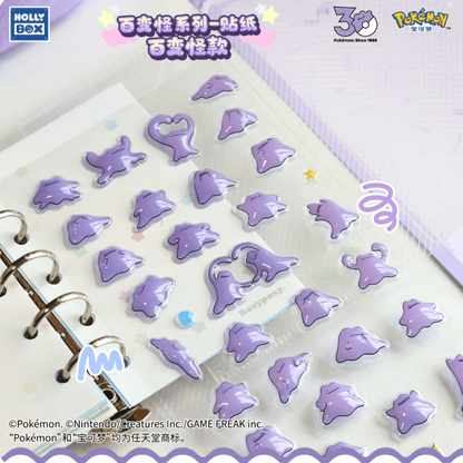 HOLLYBOX Pokemon Ditto Crystal 3D Epoxy Sticker Sheet - Otaku Collectives