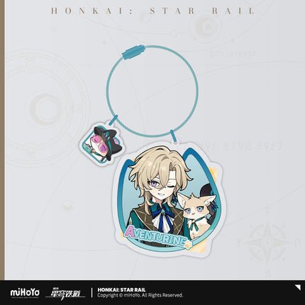 [Honkai Star Rail] Acrylic Pendant of the Tiny Cat Series - Aventurine - Otaku Collectives
