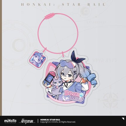 [Honkai Star Rail] Acrylic Pendant of the Tiny Cat Series - Silver Wolf - Otaku Collectives
