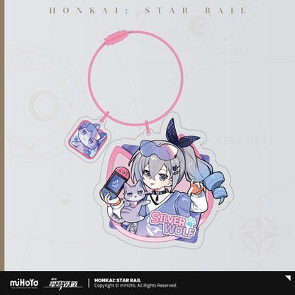 [Honkai Star Rail] Acrylic Pendant of the Tiny Cat Series - Silver Wolf - Otaku Collectives