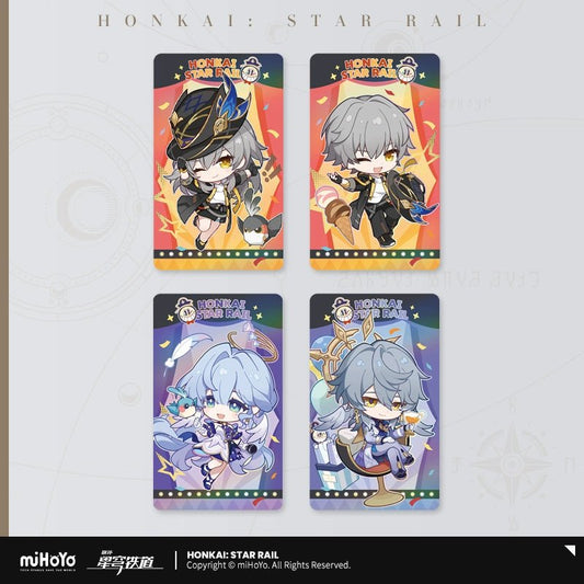 [Honkai Star Rail] Autumn Celebration Series Q - version Laser Collectible Card Set of 4 - Trailblazers, Robin, Sunday - Otaku Collectives