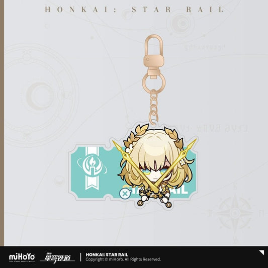 [Honkai Star Rail] Pom - Pom Pavilion Series Acrylic Keychain Chibi - Aglaea - Otaku Collectives